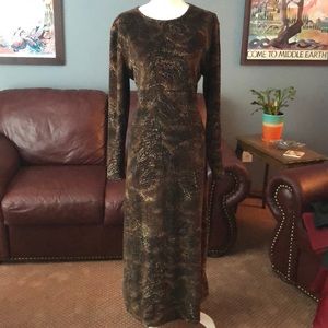 Jones New York cheetah long sleeve dress